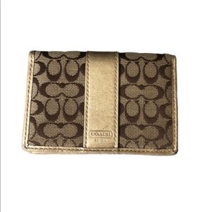 Coach classic logo folio card holder wallet